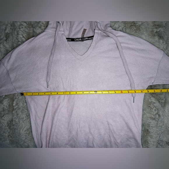 Women’s Calvin Klein Performance Waffled High-Low Hem Hoodie Pink Size Small - Picture 5 of 7